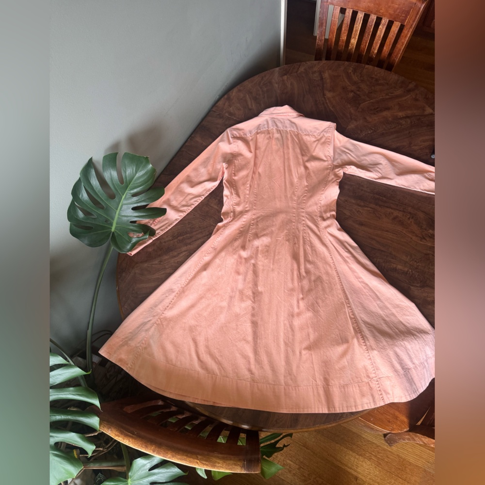 Ralph Lauren Peach Long Sleeve  Shirt Dress - Picture 8 of 10